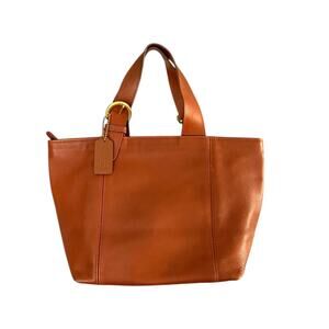 COACH Vintage Waverly Tote Handbag 4133 Brown Glove Tanned Leather Top Handle